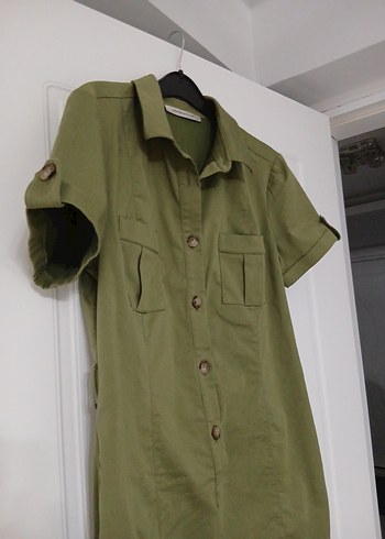 Kısa Kollu Kemerli Hamile Tulum - Görsel 4