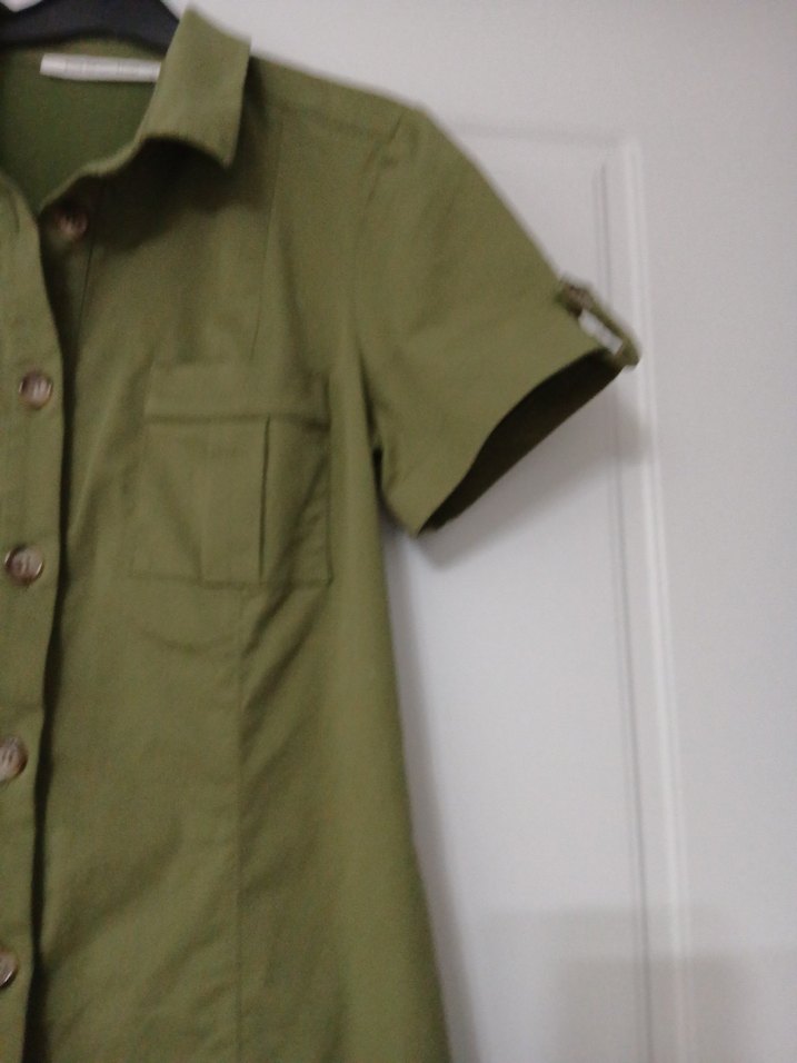 Kısa Kollu Kemerli Hamile Tulum - Görsel 5