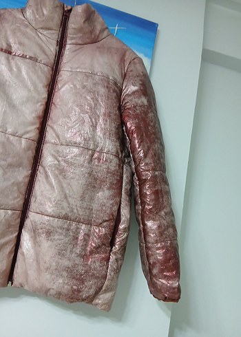 Parlak Pembe Kadın Fermuarlı Ceket - Görsel 5