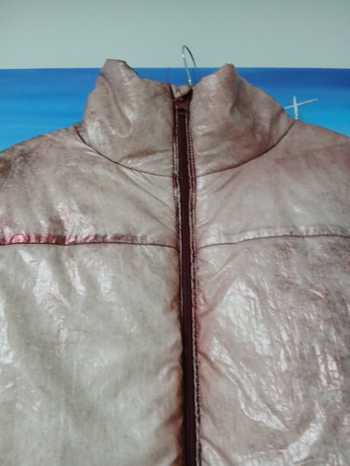 Parlak Pembe Kadın Fermuarlı Ceket - Görsel 4