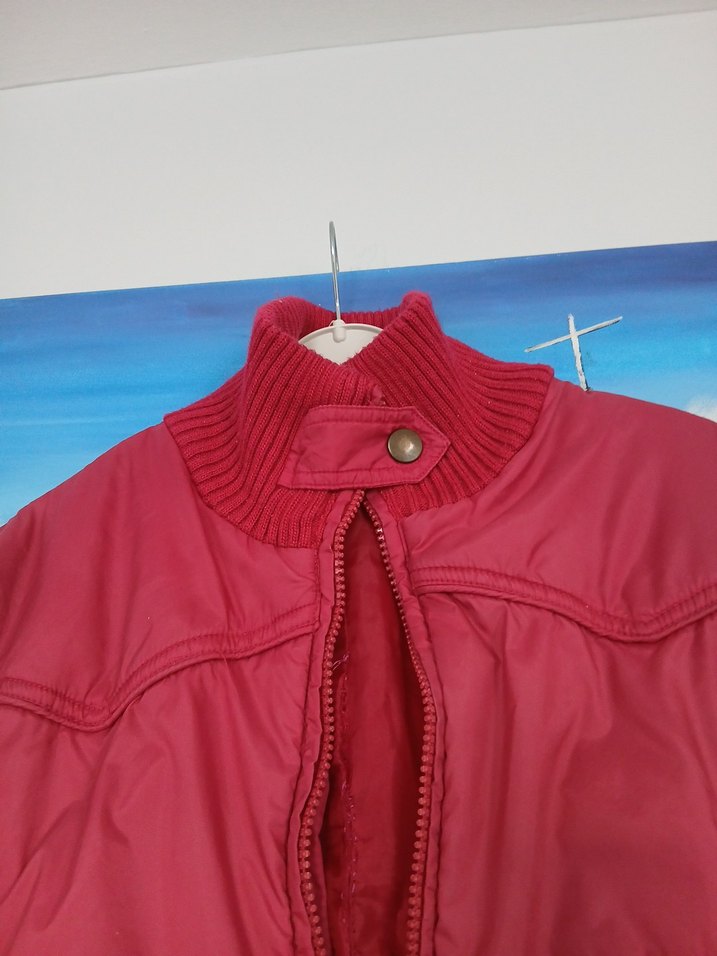 kırmızı Fermuarlı Kısa Kadın Mont - Görsel 4