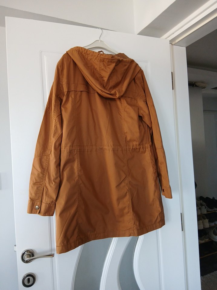 Bej Midi Kadın Süet Düğmeli Ceket - Görsel 4