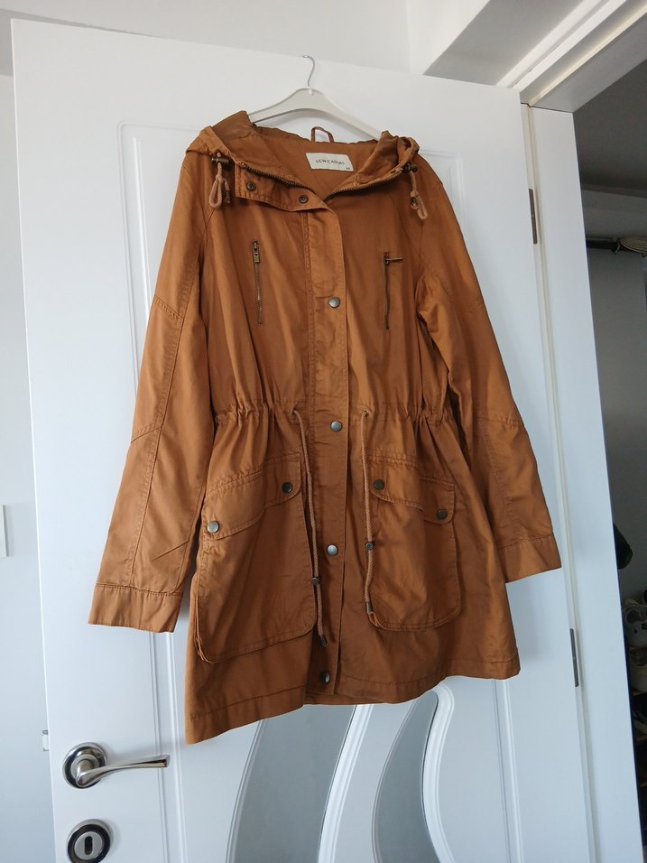 Bej Midi Kadın Süet Düğmeli Ceket - Görsel 3