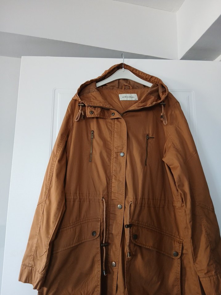 Bej Midi Kadın Süet Düğmeli Ceket - Görsel 5