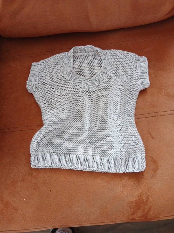 hediye ücretsiz gri V Yaka Örgü Kadın Süveter - Görsel 3