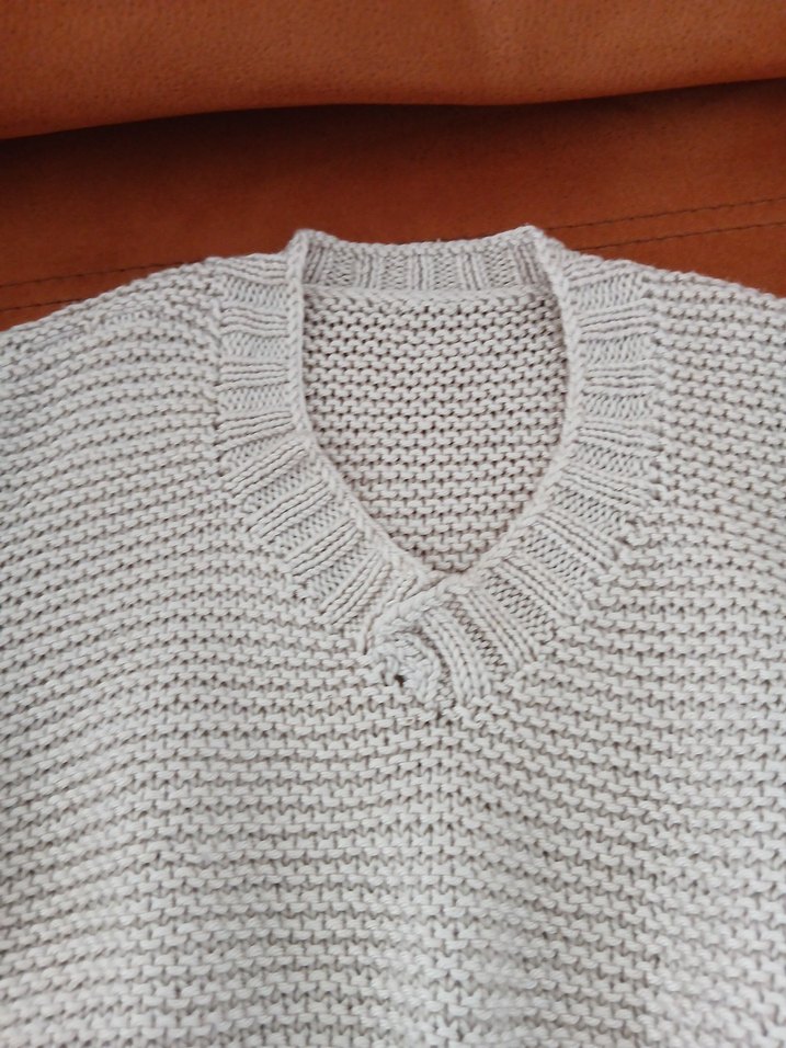 hediye ücretsiz gri V Yaka Örgü Kadın Süveter - Görsel 4