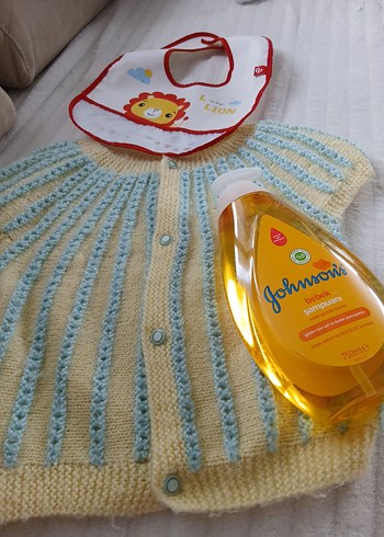 örme yelek Johnson's Bebek Şampuanı önlük - Görsel 5