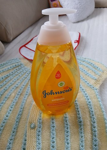 örme yelek Johnson's Bebek Şampuanı önlük - Görsel 3