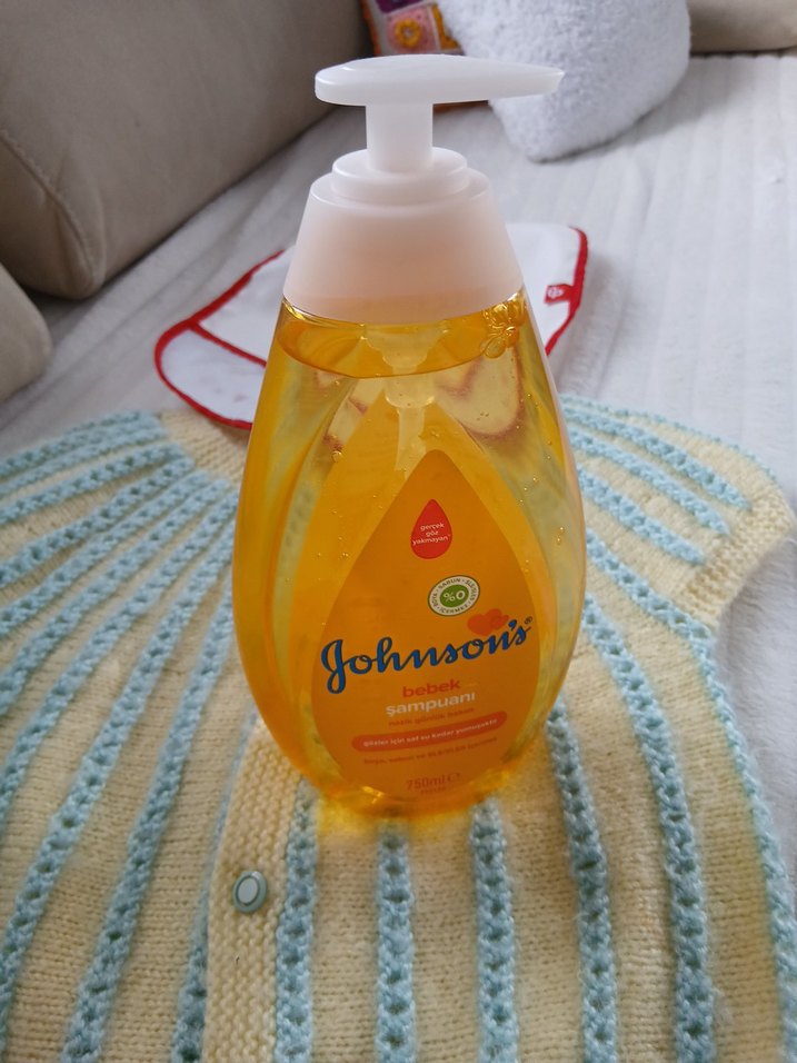 örme yelek Johnson's Bebek Şampuanı önlük - Görsel 3