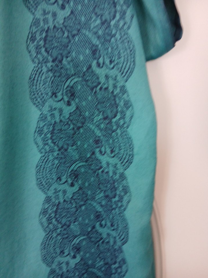 Turkuaz Bohem Midi Hamile Tunik - Görsel 2