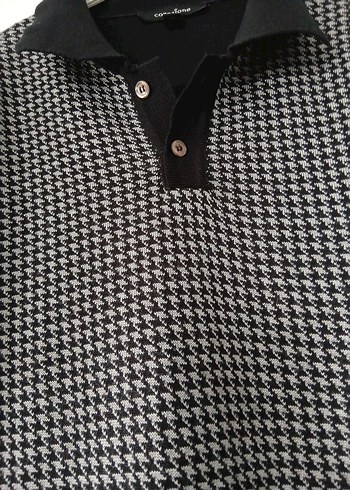 Gri Düğmeli Erkek Yün Kazak - Görsel 2