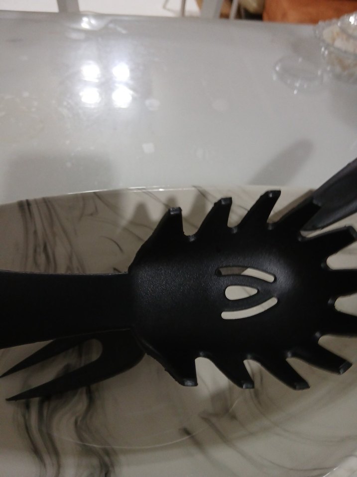 Mermer Desenli Beyaz Gri Servis Tabağı - Görsel 5