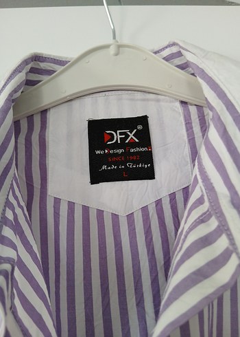 Mor Çizgili Kısa Kollu Erkek Gömlek - Görsel 6