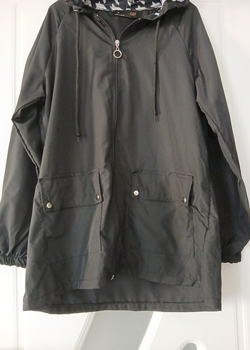 Kadın Siyah Kapüşonlu Goth Ceket - Görsel 3