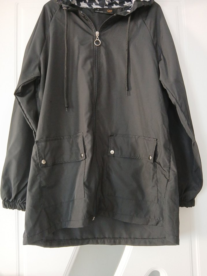 Kadın Siyah Kapüşonlu Goth Ceket - Görsel 3