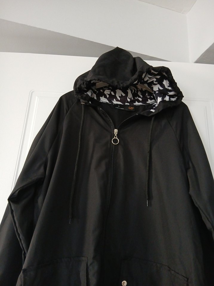 Kadın Siyah Kapüşonlu Goth Ceket - Görsel 2