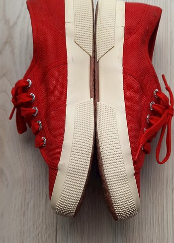 38 Beden Orjinal Superga Kırmızı Kadın Spor Ayakkabı