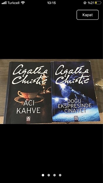 Agatha Christie Acı Kahve, Doğu Ekspresinde Cinayet; Albert Camu