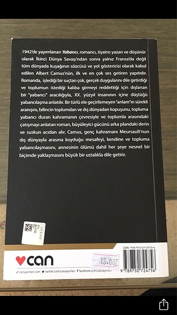  Beden Yabancı Albert Camus