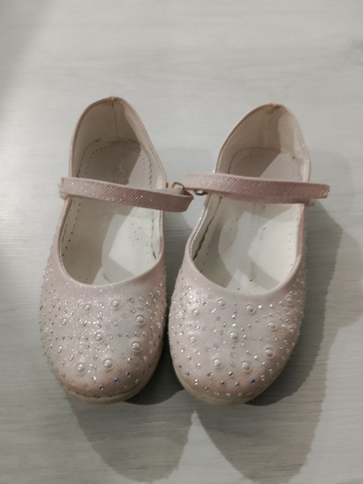 Kız Çocuk Pembe Tokalı Babet Ayakkabı - Görsel 3