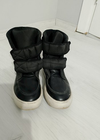 kız Çocuk Siyah Cırtcırtlı Sneakers - Görsel 2