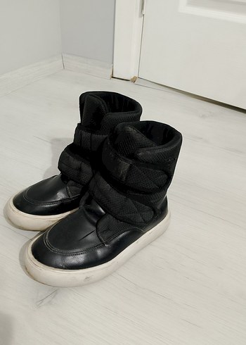 kız Çocuk Siyah Cırtcırtlı Sneakers - Görsel 3