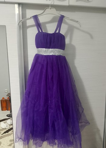 Parlak Mor çocuk elbise - Görsel 3