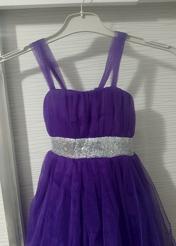 Parlak Mor çocuk elbise - Görsel 2