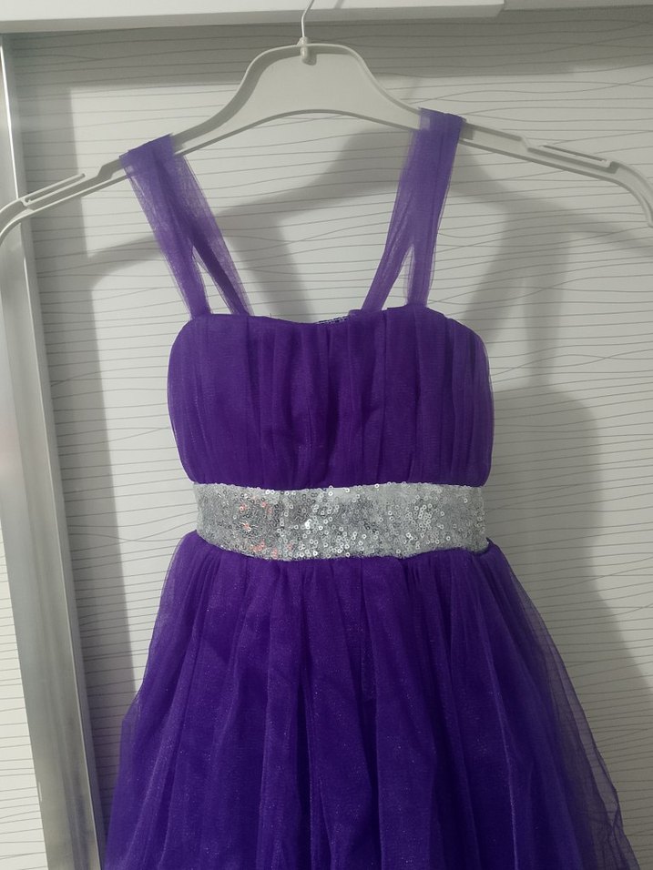 Parlak Mor çocuk elbise - Görsel 2