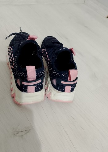 Bağcıklı Spor Ayakkabı Pembe Detaylı - Görsel 3