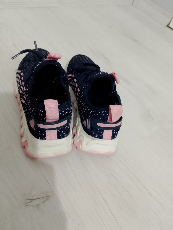 Bağcıklı Spor Ayakkabı Pembe Detaylı - Görsel 3