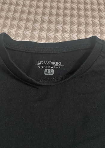 Çocuk Siyah Uzun Kollu Pamuklu Tişört - Görsel 3