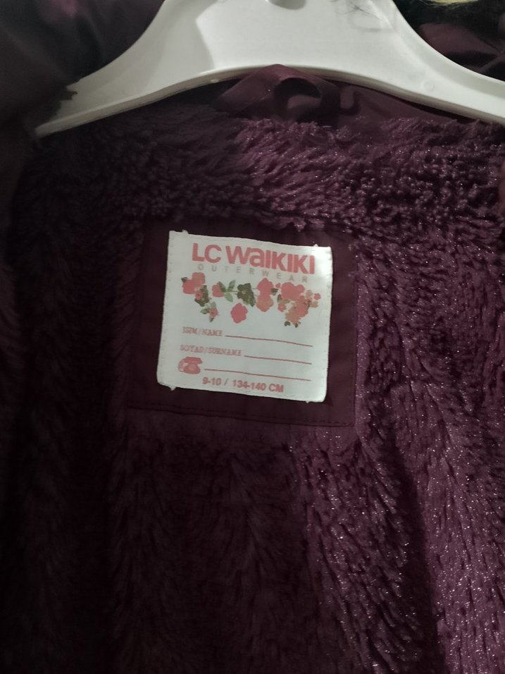 Bordo Kürklü çocuk Kışlık Mont - Görsel 2