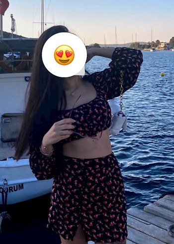 Siyah Çiçek Desenli Dantel Detaylı Mini Mayo - Görsel 2