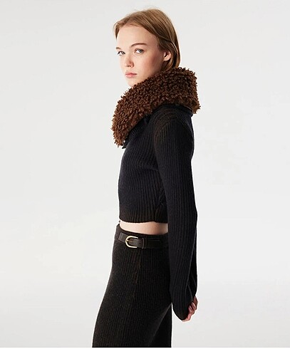 xs Beden Twist fermuarlı hırka