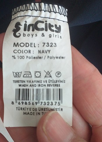 34 Beden Zincir Detaylı Kısa Mavi Kadın Blazer