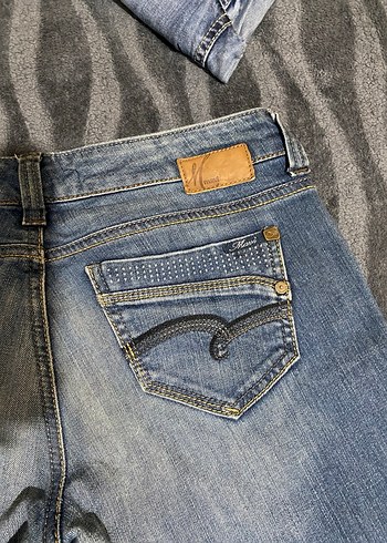 m Beden Y2k düşük bel İspanyol paça jean