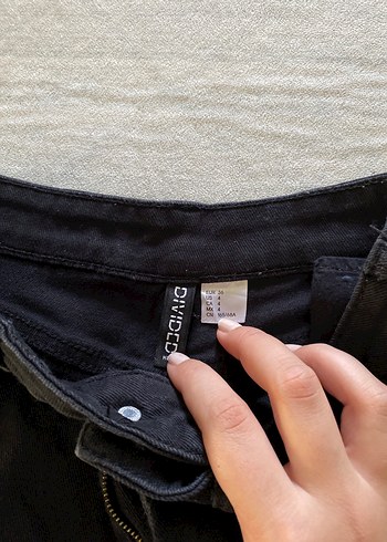 H&M Siyah mom fit pantolon