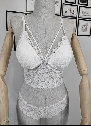 Dantelli Bralet Takım Hafif Destekli
