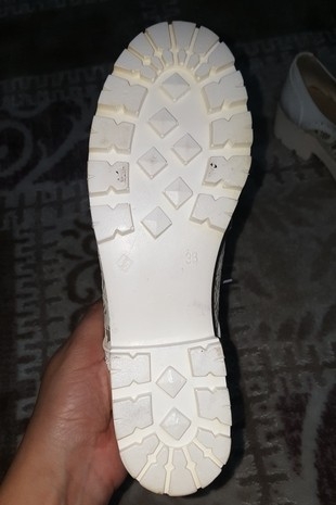 Diğer beyaz dantel detaylı ayakkabi