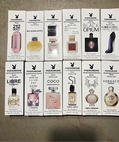 12 adet 45 ml tester parfüm