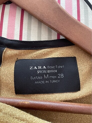 l Beden altın Renk Zara marka dore yılbaşı bluzu