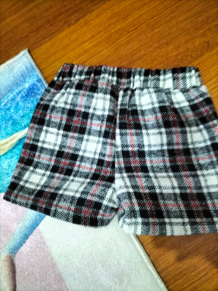 Düğmeli Ekose Gri Midi şort kaşe - Görsel 2