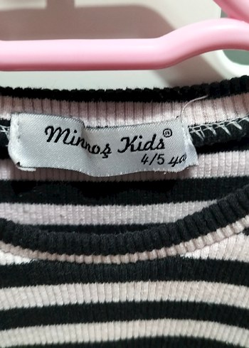 Kız Çocuk Çizgili Triko Uzun Kollu Tişört - Görsel 2