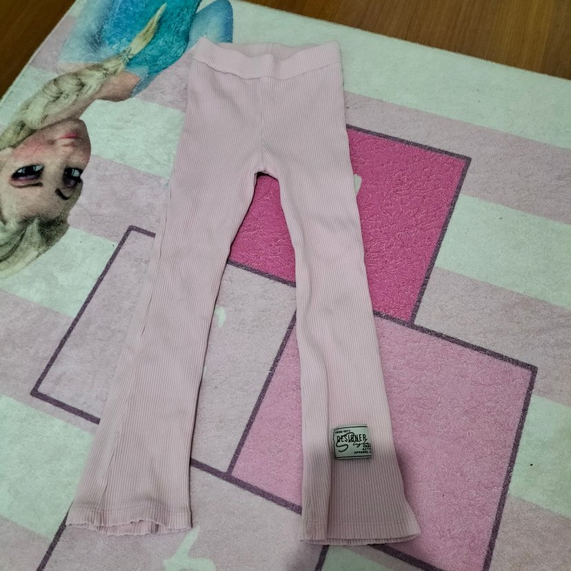 Kız Çocuk Pembe Esnek Tayt - Görsel 2