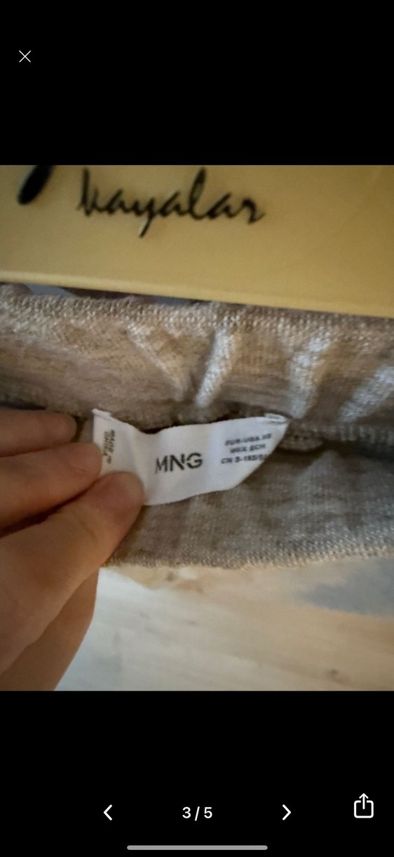 Bej kadın mango Rahat Kesim Eşofman - Görsel 3