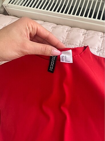 H&M hm kırmızı kısa elbise