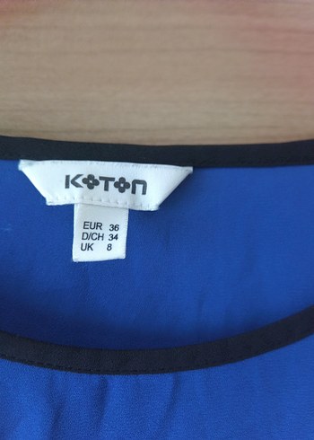 Mavi Uzun Kollu Salaş Kadın Bluz - Görsel 3