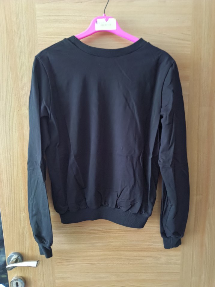 Nakışlı Siyah Kadın Sweatshirt - Görsel 2