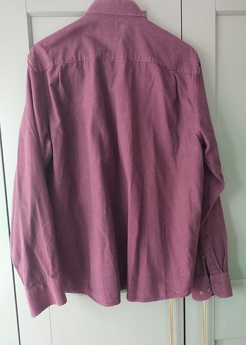 Bordo Düğmeli Erkek Gömlek - Görsel 3